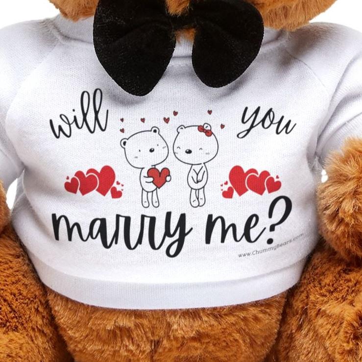 Will You Marry Me Teddy Bear with a Bow Tie